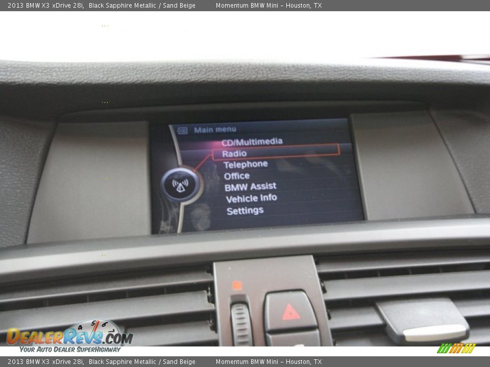 2013 BMW X3 xDrive 28i Black Sapphire Metallic / Sand Beige Photo #16