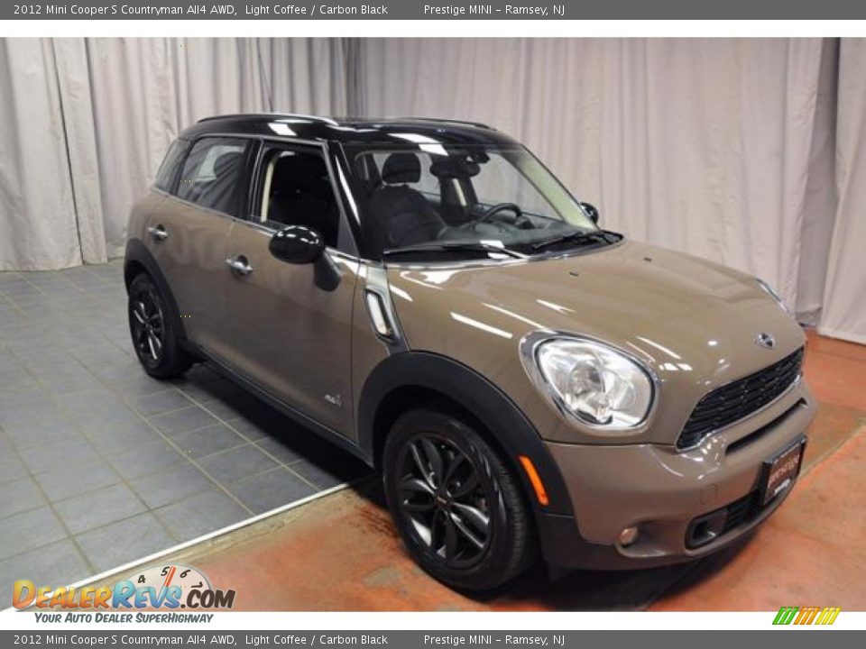 2012 Mini Cooper S Countryman All4 AWD Light Coffee / Carbon Black Photo #11