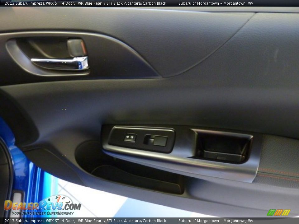 2013 Subaru Impreza WRX STi 4 Door WR Blue Pearl / STi Black Alcantara/Carbon Black Photo #11