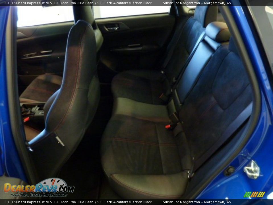 2013 Subaru Impreza WRX STi 4 Door WR Blue Pearl / STi Black Alcantara/Carbon Black Photo #13