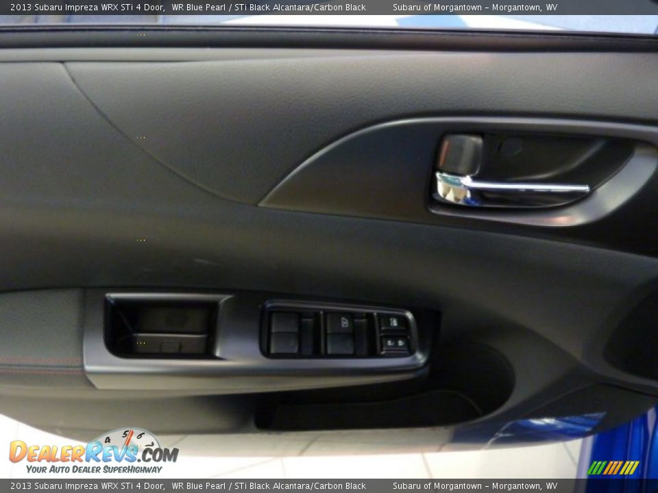 2013 Subaru Impreza WRX STi 4 Door WR Blue Pearl / STi Black Alcantara/Carbon Black Photo #17