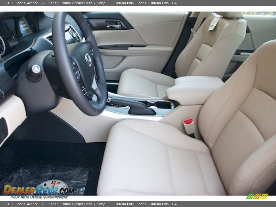 Ivory Interior - 2013 Honda Accord EX-L Sedan Photo #9
