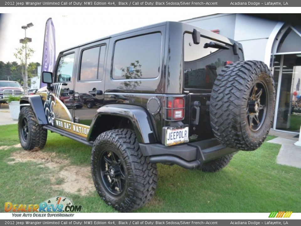 2012 Jeep Wrangler Unlimited Call of Duty: MW3 Edition 4x4 Black / Call of Duty: Black Sedosa/Silver French-Accent Photo #3