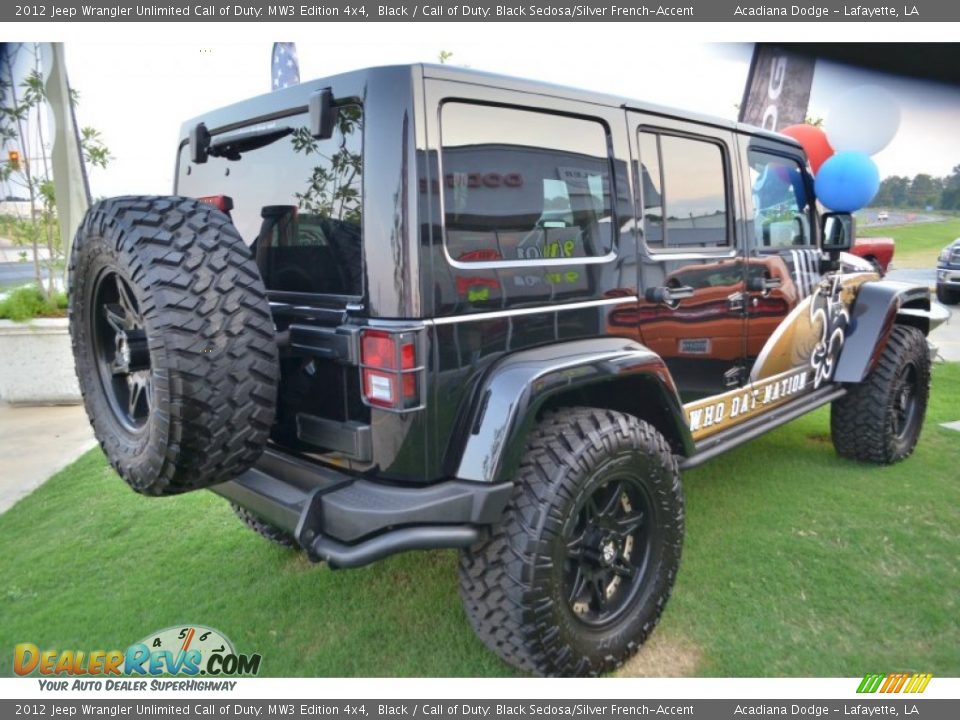 2012 Jeep Wrangler Unlimited Call of Duty: MW3 Edition 4x4 Black / Call of Duty: Black Sedosa/Silver French-Accent Photo #5