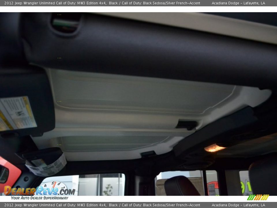 2012 Jeep Wrangler Unlimited Call of Duty: MW3 Edition 4x4 Black / Call of Duty: Black Sedosa/Silver French-Accent Photo #19