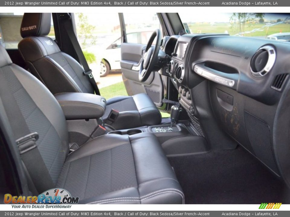 Call of Duty: Black Sedosa/Silver French-Accent Interior - 2012 Jeep Wrangler Unlimited Call of Duty: MW3 Edition 4x4 Photo #27