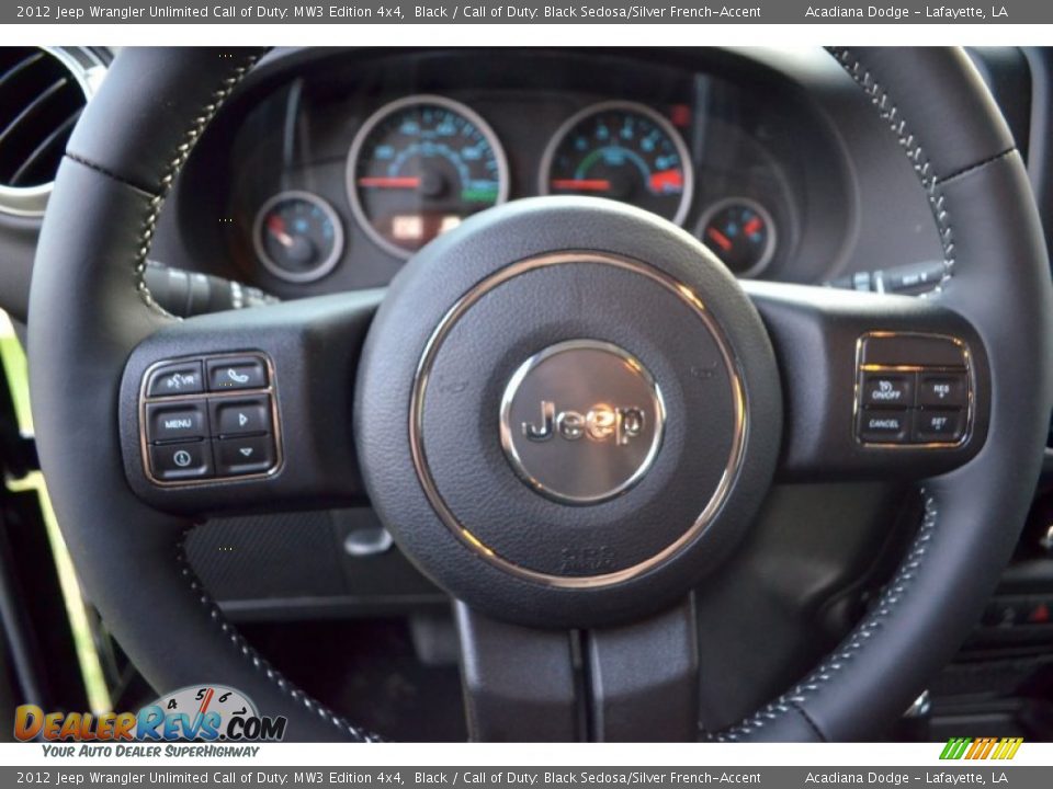 2012 Jeep Wrangler Unlimited Call of Duty: MW3 Edition 4x4 Black / Call of Duty: Black Sedosa/Silver French-Accent Photo #28