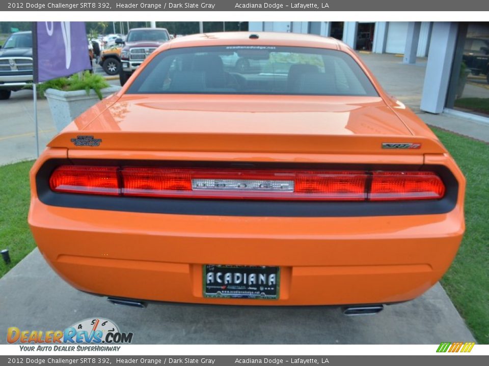 2012 Dodge Challenger SRT8 392 Header Orange / Dark Slate Gray Photo #4