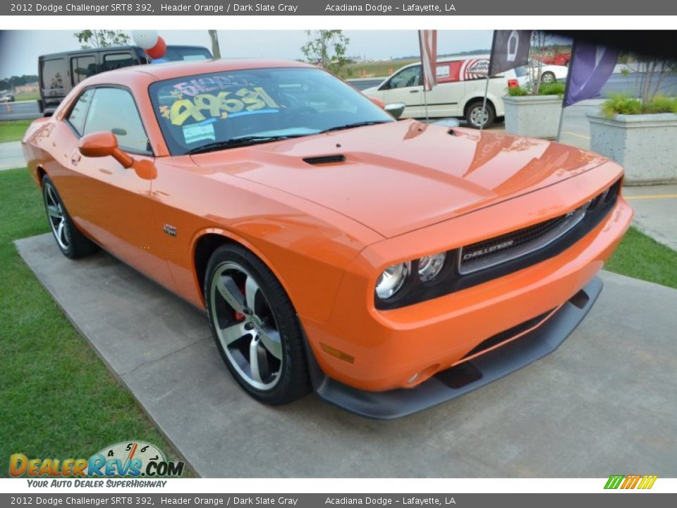 2012 Dodge Challenger SRT8 392 Header Orange / Dark Slate Gray Photo #7