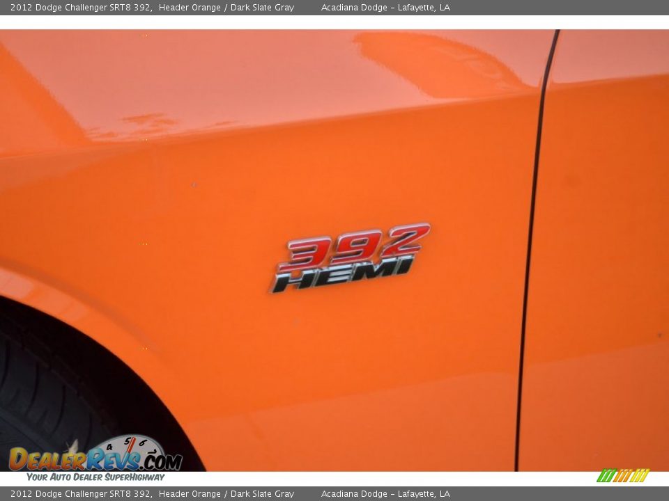 2012 Dodge Challenger SRT8 392 Header Orange / Dark Slate Gray Photo #11