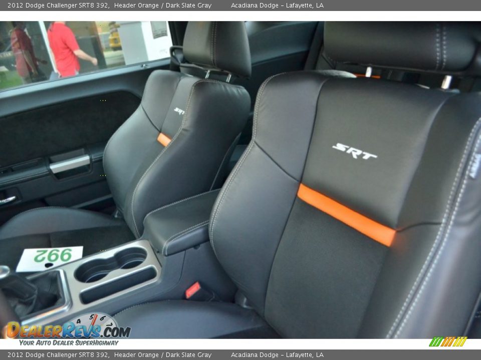 2012 Dodge Challenger SRT8 392 Header Orange / Dark Slate Gray Photo #15