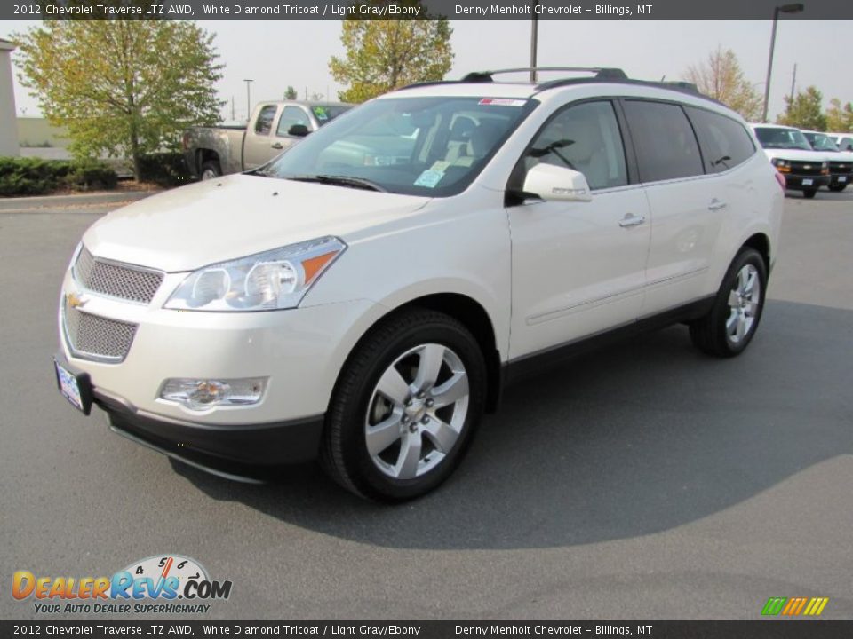 2012 Chevrolet Traverse LTZ AWD White Diamond Tricoat / Light Gray/Ebony Photo #1