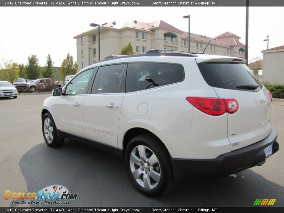 2012 Chevrolet Traverse LTZ AWD White Diamond Tricoat / Light Gray/Ebony Photo #3