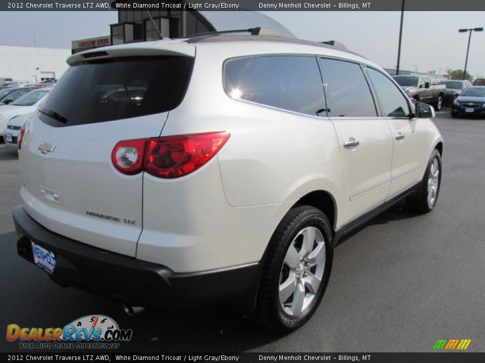 2012 Chevrolet Traverse LTZ AWD White Diamond Tricoat / Light Gray/Ebony Photo #5