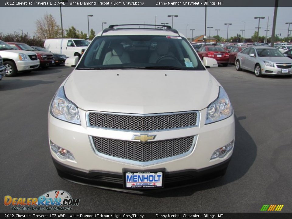 2012 Chevrolet Traverse LTZ AWD White Diamond Tricoat / Light Gray/Ebony Photo #8