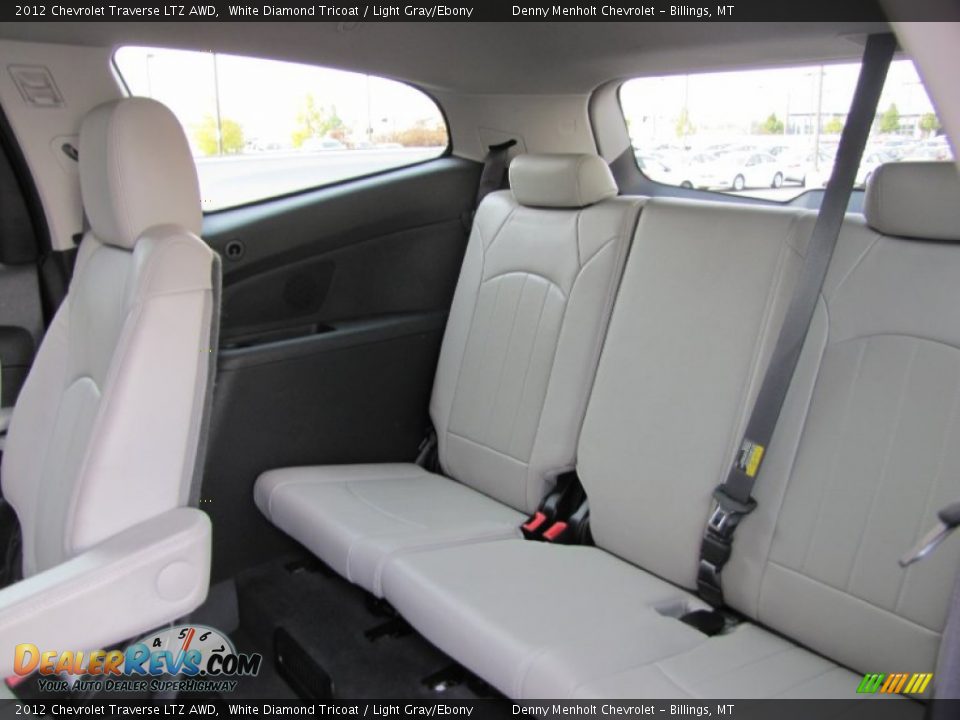2012 Chevrolet Traverse LTZ AWD White Diamond Tricoat / Light Gray/Ebony Photo #12