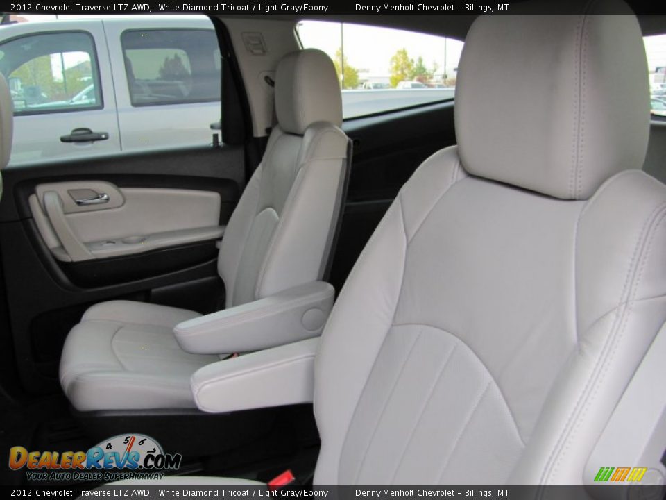 2012 Chevrolet Traverse LTZ AWD White Diamond Tricoat / Light Gray/Ebony Photo #13
