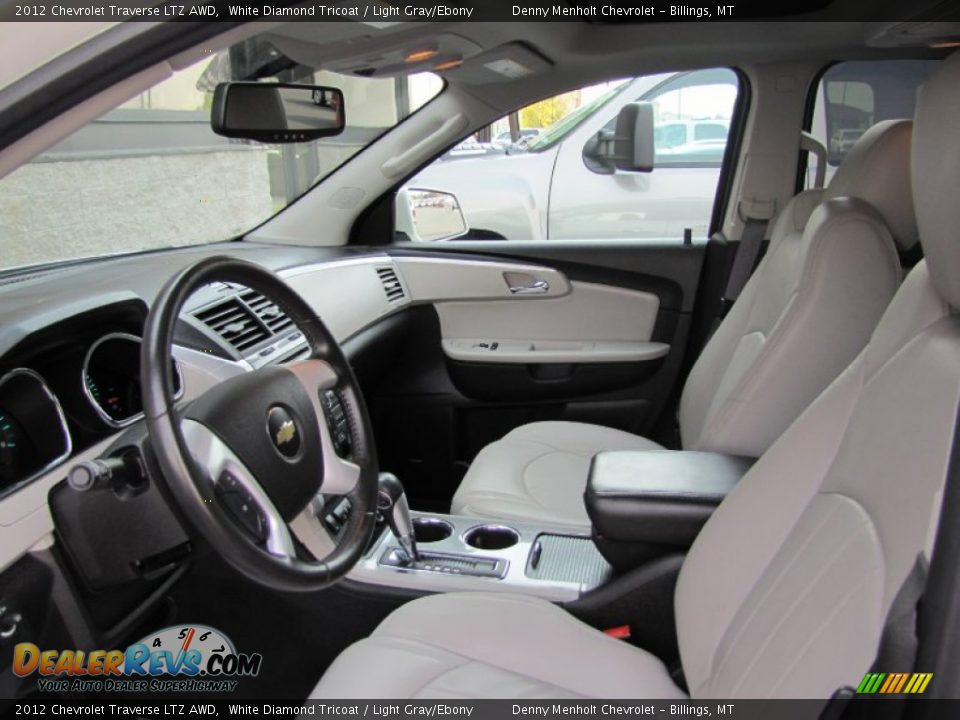 2012 Chevrolet Traverse LTZ AWD White Diamond Tricoat / Light Gray/Ebony Photo #20