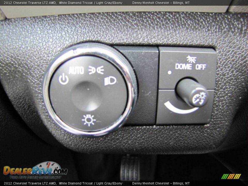 2012 Chevrolet Traverse LTZ AWD White Diamond Tricoat / Light Gray/Ebony Photo #24