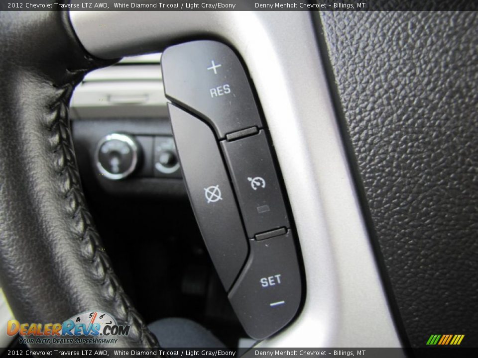 2012 Chevrolet Traverse LTZ AWD White Diamond Tricoat / Light Gray/Ebony Photo #25