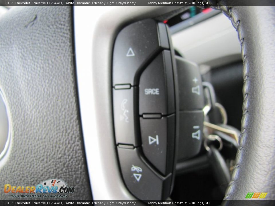 2012 Chevrolet Traverse LTZ AWD White Diamond Tricoat / Light Gray/Ebony Photo #26