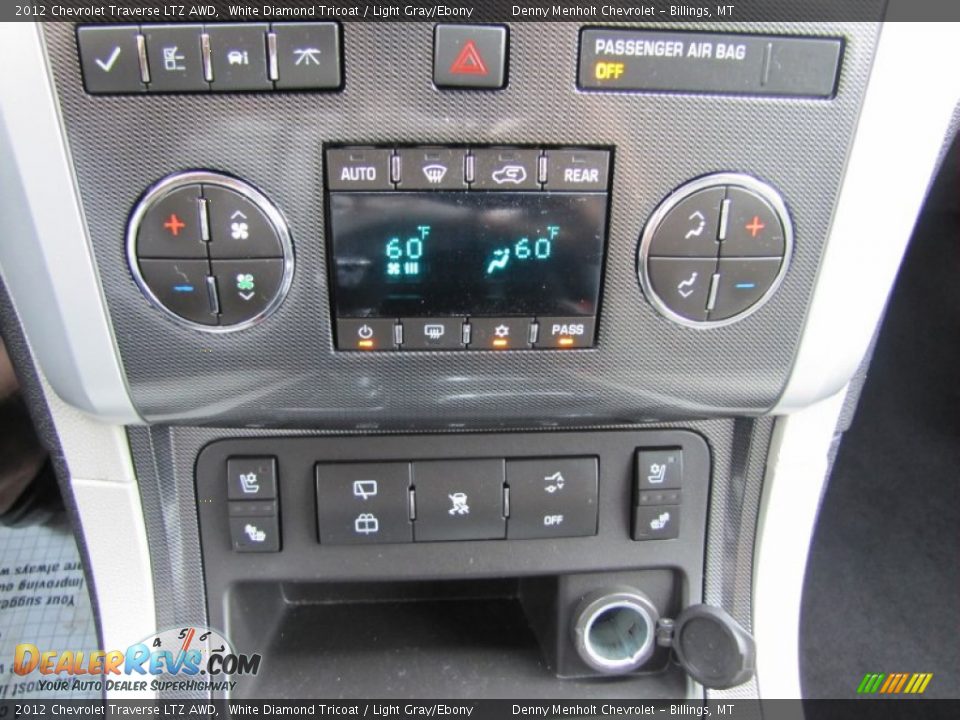 2012 Chevrolet Traverse LTZ AWD White Diamond Tricoat / Light Gray/Ebony Photo #30