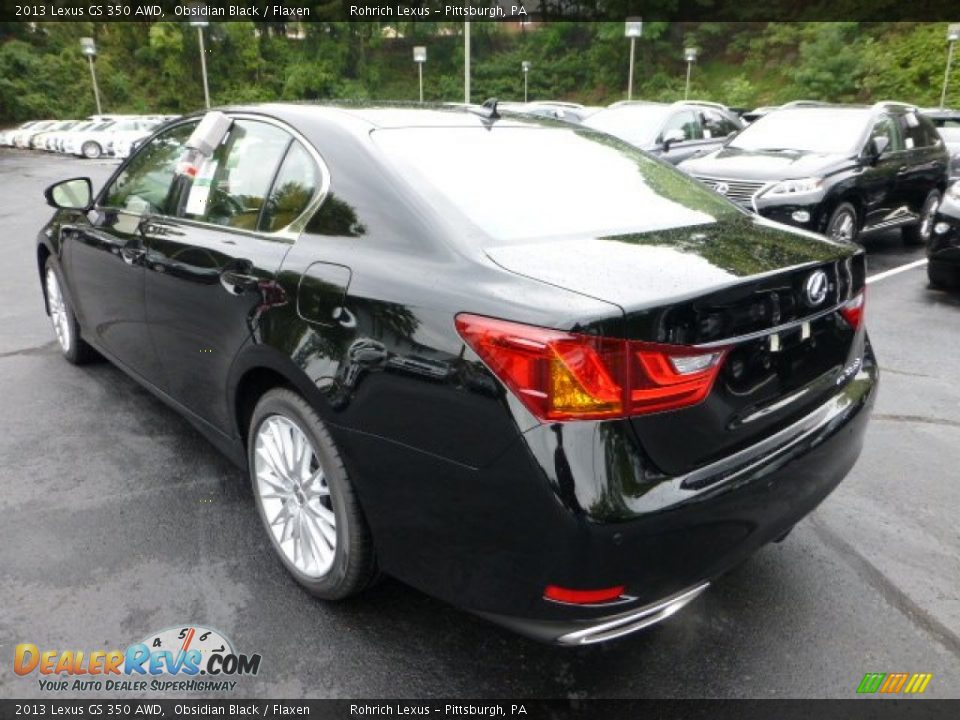 2013 Lexus GS 350 AWD Obsidian Black / Flaxen Photo #2