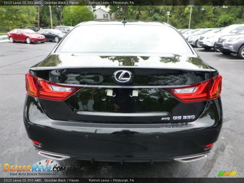 2013 Lexus GS 350 AWD Obsidian Black / Flaxen Photo #3