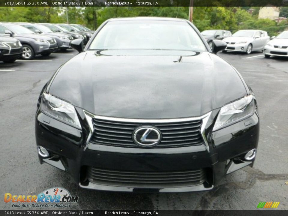 2013 Lexus GS 350 AWD Obsidian Black / Flaxen Photo #7