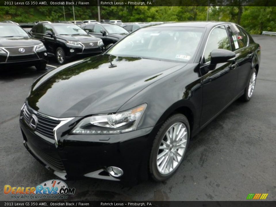 2013 Lexus GS 350 AWD Obsidian Black / Flaxen Photo #8