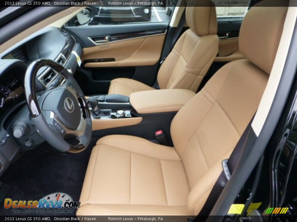 2013 Lexus GS 350 AWD Obsidian Black / Flaxen Photo #10