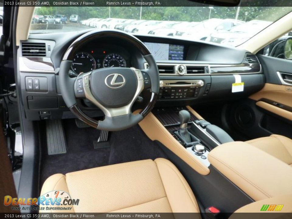 2013 Lexus GS 350 AWD Obsidian Black / Flaxen Photo #12