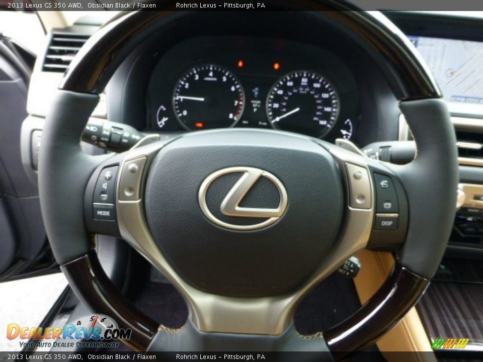 2013 Lexus GS 350 AWD Obsidian Black / Flaxen Photo #17