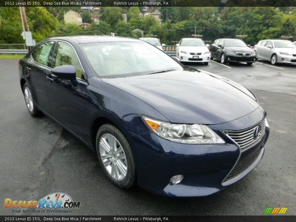 2013 Lexus ES 350 Deep Sea Blue Mica / Parchment Photo #6