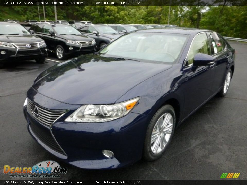 2013 Lexus ES 350 Deep Sea Blue Mica / Parchment Photo #8