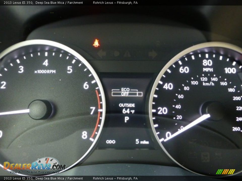 2013 Lexus ES 350 Deep Sea Blue Mica / Parchment Photo #18