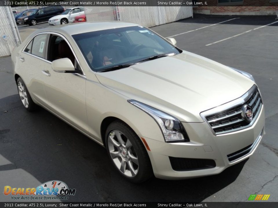 2013 Cadillac ATS 2.5L Luxury Silver Coast Metallic / Morello Red/Jet Black Accents Photo #3