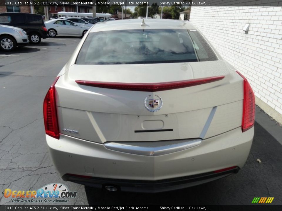 2013 Cadillac ATS 2.5L Luxury Silver Coast Metallic / Morello Red/Jet Black Accents Photo #5