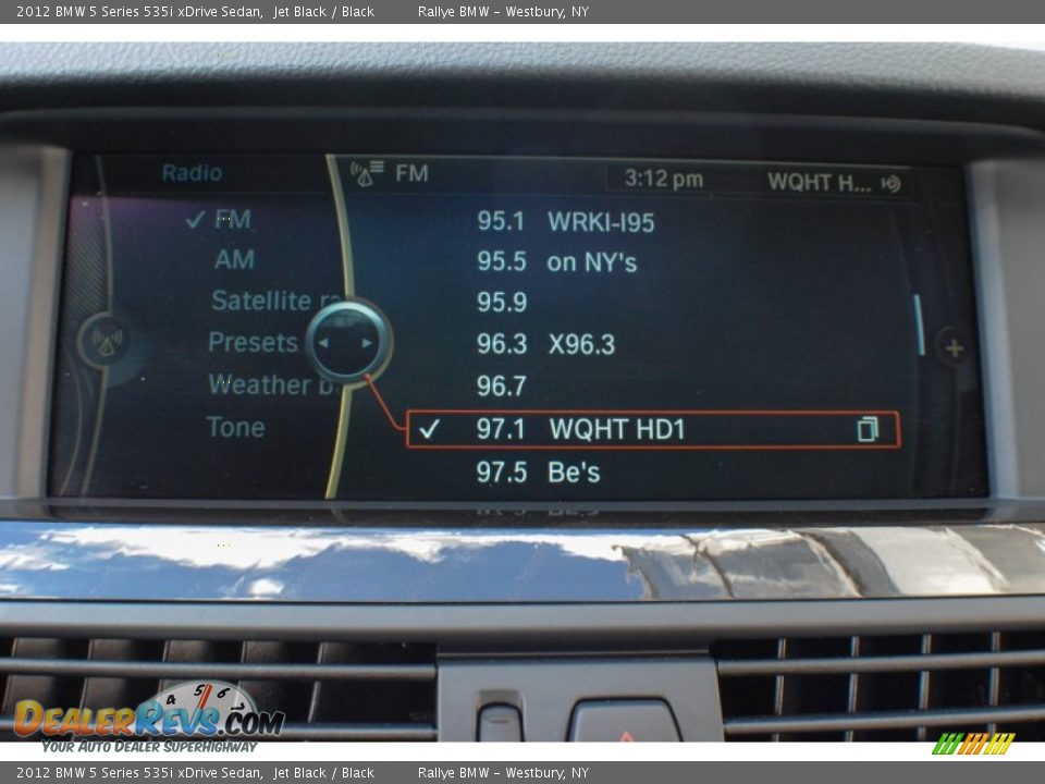 2012 BMW 5 Series 535i xDrive Sedan Jet Black / Black Photo #15