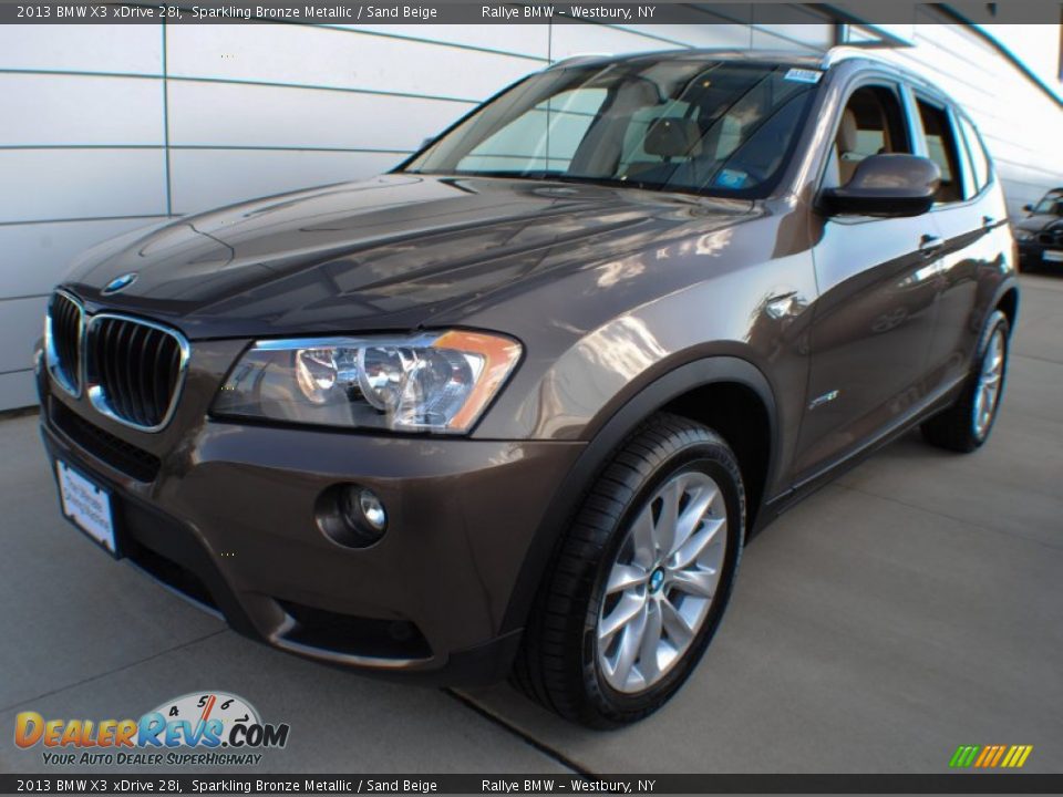 2013 BMW X3 xDrive 28i Sparkling Bronze Metallic / Sand Beige Photo #1