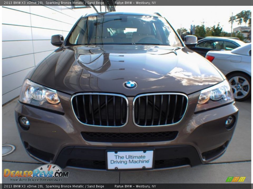 2013 BMW X3 xDrive 28i Sparkling Bronze Metallic / Sand Beige Photo #2