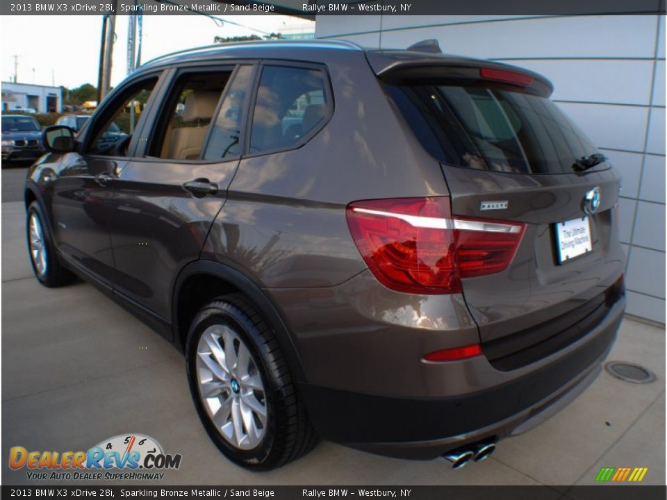 2013 BMW X3 xDrive 28i Sparkling Bronze Metallic / Sand Beige Photo #4