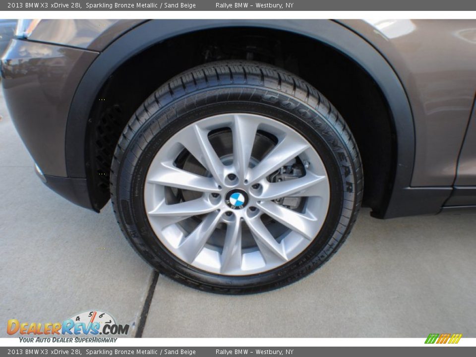 2013 BMW X3 xDrive 28i Sparkling Bronze Metallic / Sand Beige Photo #8