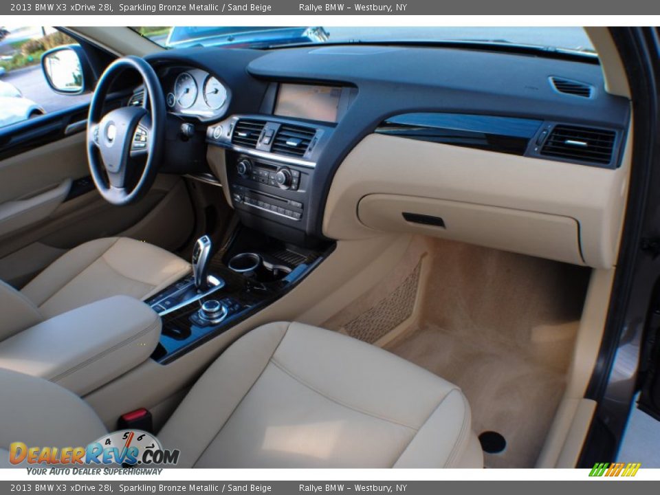 2013 BMW X3 xDrive 28i Sparkling Bronze Metallic / Sand Beige Photo #9