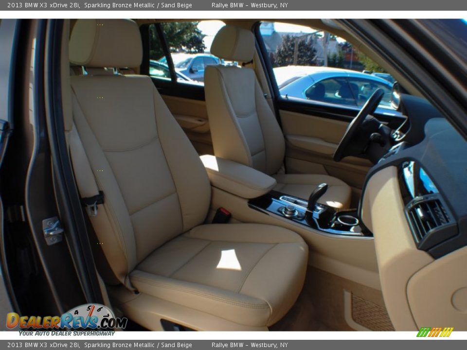 2013 BMW X3 xDrive 28i Sparkling Bronze Metallic / Sand Beige Photo #10
