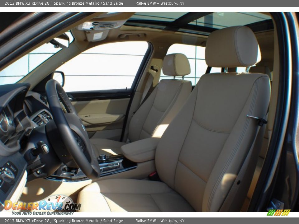 2013 BMW X3 xDrive 28i Sparkling Bronze Metallic / Sand Beige Photo #12