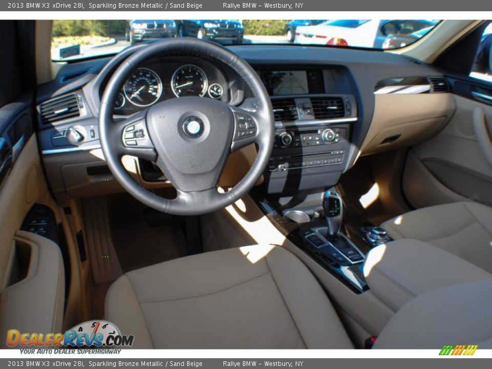 2013 BMW X3 xDrive 28i Sparkling Bronze Metallic / Sand Beige Photo #17