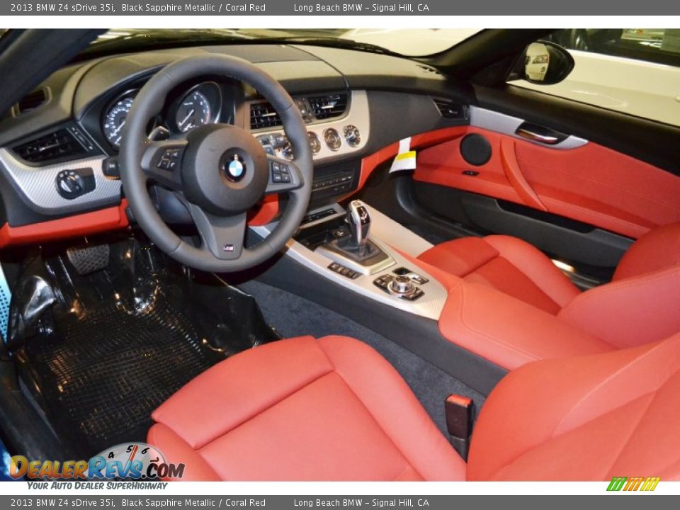 Coral Red Interior 2013 BMW Z4 sDrive 35i Photo 6