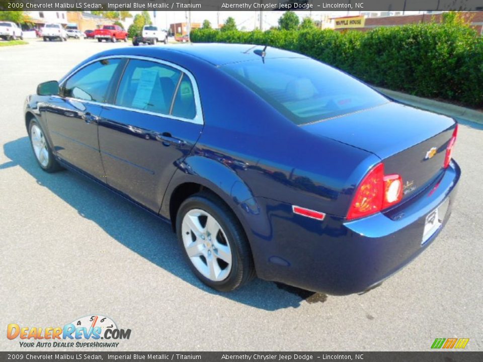2009 Chevrolet Malibu LS Sedan Imperial Blue Metallic / Titanium Photo #5