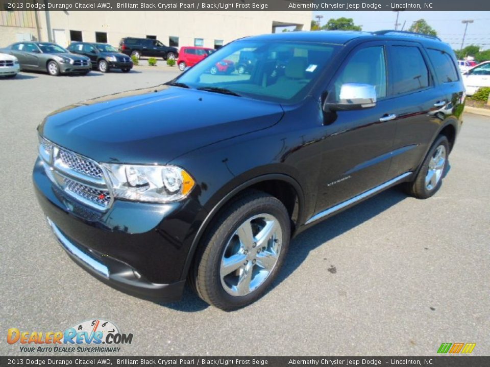 2013 Dodge Durango Citadel AWD Brilliant Black Crystal Pearl / Black/Light Frost Beige Photo #1